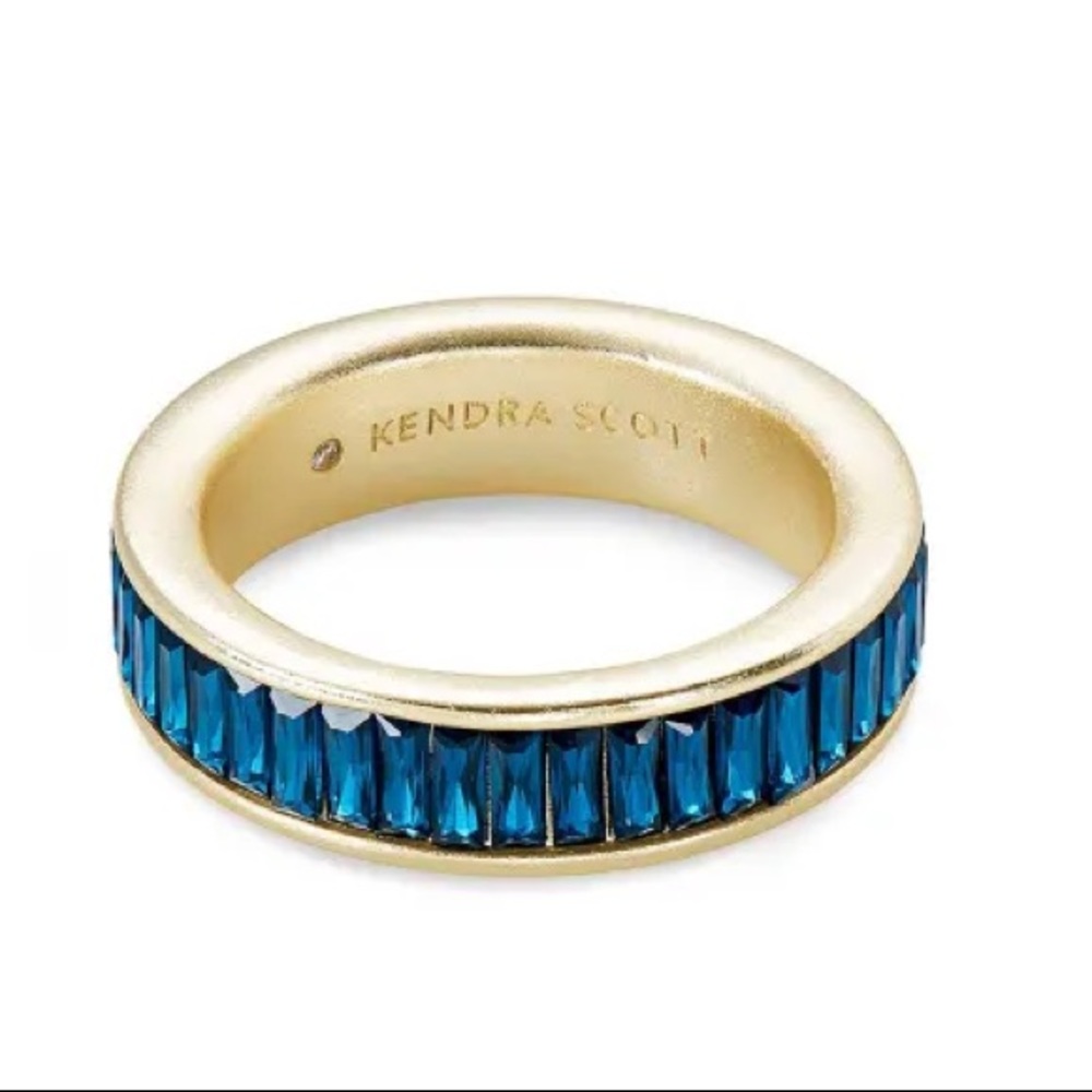 Kendra Scott blue stone ring crystal peacock ring